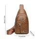 thumbnail image 3 of Bolso Sling Impermeable Crossbody Tote | Mochila unisex de cuero sintético | Riñonerera ligera antirrobo | Negro, Caqui, Marrón | Bolso de hombro de viaje de 11,8"x6,6"x1,9" | Organizador, 3 of 6