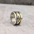 thumbnail image 4 of Silver Spinner Band, Meditation Ring, 925 Sterling Silver Ring, Spinning Thumb Ring, Two Tone Ring, Fidget Ring, Handmade Jewelry, Christmas Oxidized, Womans Band Ring, Anxiety Ring, Mans Band Gifts, 4 of 6
