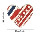 thumbnail image 3 of Beautynvta 4th of July Decorations Wooden Heart Ornaments, Patriotic Memorial Day Tiered Tray Decor, American Flag Decor Heart Signs for Shelf Fireplace Table Decor, 3 of 6