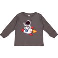 thumbnail image 3 of Inktastic Rocket Ship Astronaut Boys Long Sleeve Toddler T-Shirt, 3 of 5