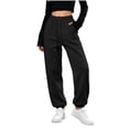 thumbnail image 6 of XUNKUSGA Women's Baggy Sweatpants Casual High Elastic Waist Cinch Bottom Sweat Pants Soft Comfy Solid Color Joggers Athletic Pants with Pockets and Drawstring S, 6 of 10