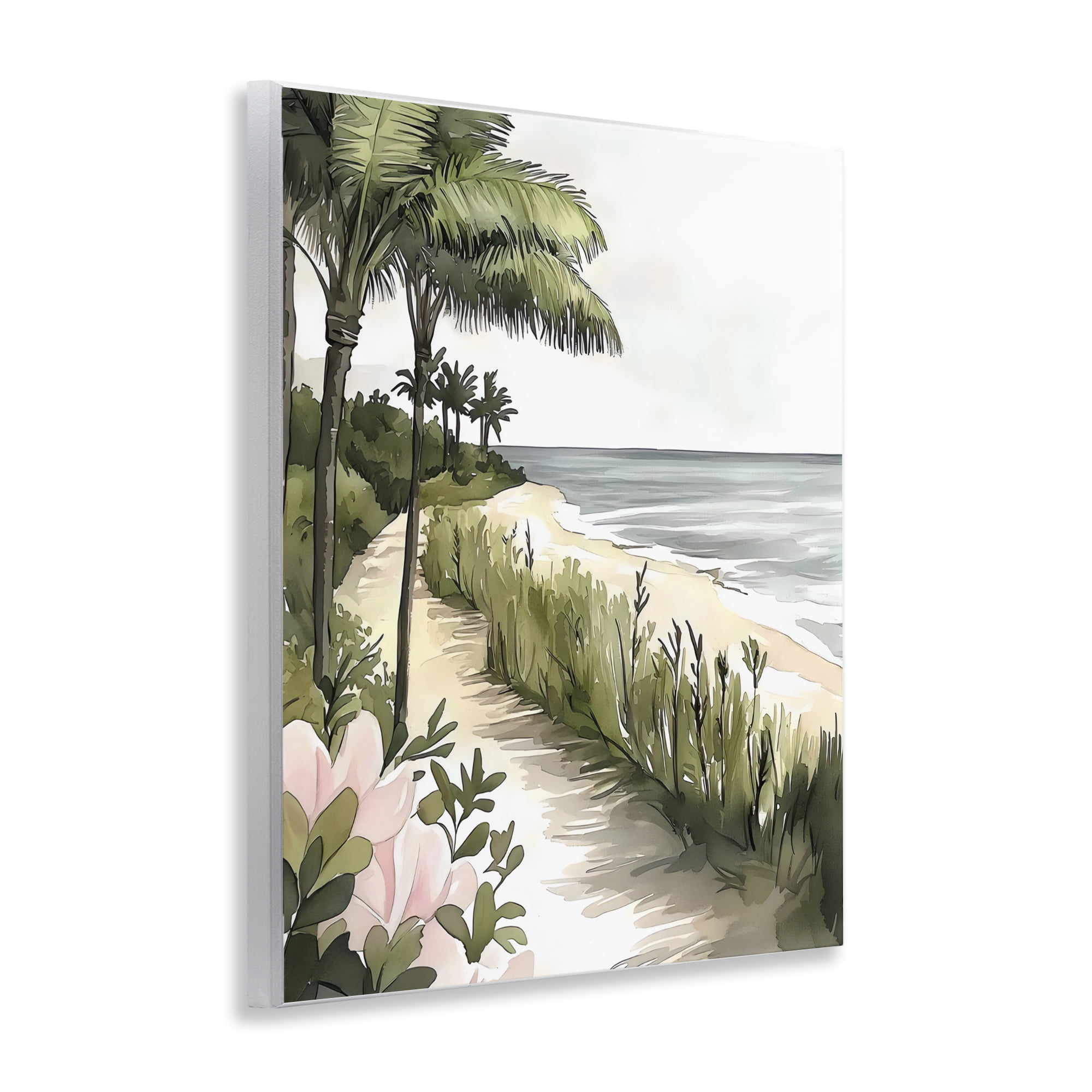 Stupell Industries Coastal Calm Palm Tree Pathway Wall Plaque Art, design by Riley B