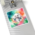thumbnail image 4 of Funny Watercolor Adorable Poodle Peeking Through Torn Paper Effect Vinyl Sticker Poodles Dog Lover Gifts Idea Waterproof Decal Art Decor - 00026, 4 of 5