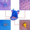 thumbnail image 5 of nTRIUQJ Elephant Inflatable Baby Swimming Pool with Sunshade and Foam Bottom Outdoor Water Spray Pad for Toddlers Summer Play Center Light blue, 5 of 8