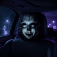 thumbnail image 4 of 2PCs Ghost Face Headrest Covers, Halloween Car Accessories, Scary Face Printing Auto Seat Universal Elastic Models Headrest Protector (A), 4 of 6