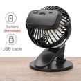 thumbnail image 2 of Matsuzay Ventilador de mesa, miniventiladores portátiles de bajo ruido, rotación de 360 ​​grados, recargable por USB, refrigeración por aire para Electrodomésticos Negro Matsuzay HA3468-01B, 2 of 6