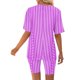 thumbnail image 4 of Blusas para las Mujeres Casual Impreso Cuello en V Manga Corta Blusa Pantalones Cortos, Conjuntos de Ropa para las Mujeres, 4 of 5