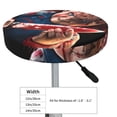 thumbnail image 4 of Saiise Chucky Print Round Bar Stool Covers,Washable Elastic Stool Cushion Slipcover for Dia.12-14" Chair, 4 of 7