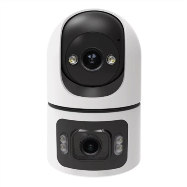Cámara Inteligente Tuya WiFi para Interiores con Lente de Pantalla Dual de 4 MP, Visión Infrarroja de 2,4 G/5 G, Detección de Movimiento y Seguimiento Automático.