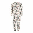 thumbnail image 6 of REORIAFEE Woman Pajama Set Pants Christmas 2 Piece Plus Size Loungewear Long Sleeve Top and Jogger Santa Graphic Sleepwear White XL-5XL, 6 of 6