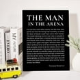 thumbnail image 5 of Inspirational Canvas Wall Art Motivational the Man in the Arena Quote Canvas Print Positive Speech Quotes Canvas Painting Office Home Wall Decor Framed Gift 12x15 Inches (Black), 5 of 9