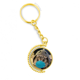 thumbnail image 1 of El ángel tiene una cara triste. Anillo de oro de metal llavero llavero, 1 of 3