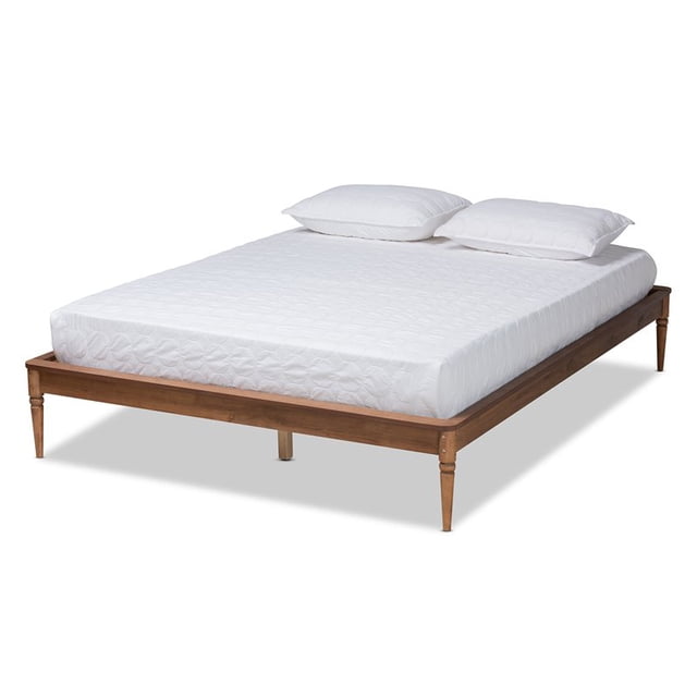 Baxton Studio Cadre de Lit Complet en Bois Finition Noyer Brun