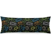 Game Controller Body Pillow Cover for Boys Gifts Gamer Gaming Printed Long Pillow Case Protector with Zipper Decorative Large Pillowcase Soft Cushion Covers Cases for Bedroom,Couch,Sofa 20"x54"