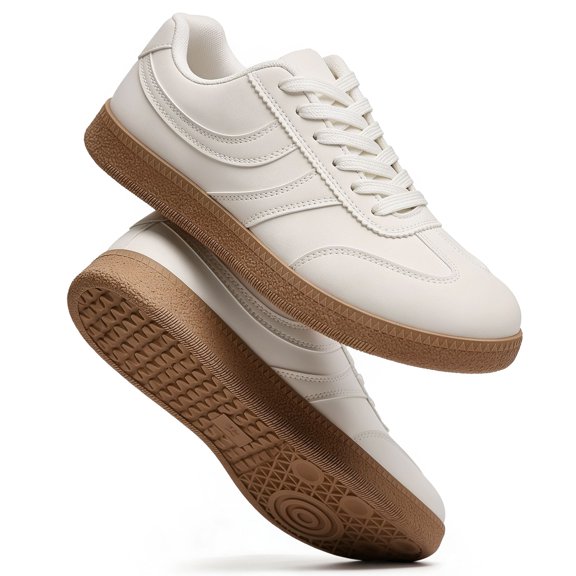 BERANMEY Fashion Sneakers for Women Cozy Lace-Up Casual Walking Shoes Trendy Womens Footwear Comfortable Womens Sneakers Stylish Shoes Women Breathable Footwear