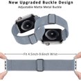 thumbnail image 2 of Heytea Correa elástica Solo Loop compatible con correas de Apple Watch de 42 mm, 44 mm y 45 mm, banda trenzada de nailon elástico y hebilla ajustable, correa deportiva para hombres, 2 of 5