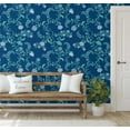 thumbnail image 5 of S4Sassy Peel & Stick Vinyl Wallpaper, Rustic Floral Vine Print Wallpaper Contact Paper Waterproof- Blue 25"x360",Removable Wall Covering for Home Decor in Living Areas, Renter Spaces, Cabinet, 5 of 9