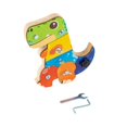 thumbnail image 3 of HILABEE Dinosaur Screwdriver Board Set Busy Board Early Development Wooden Screw Driver C, 3 of 9