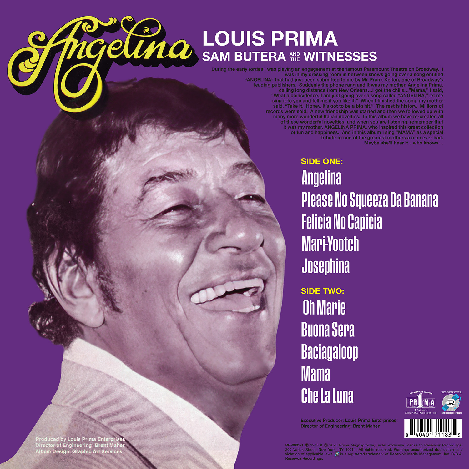 Louis Prima - Angelina - Music & Performance - Vinyl