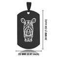 thumbnail image 2 of Stainless Steel Geometric Polygon Rhino Animal Dog Tag Keychain Circle Ring, 2 of 2