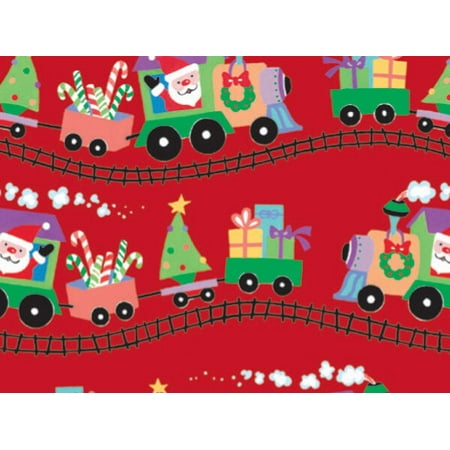 Pack of 1, Santa Express 24" x 833' Gift Wrap Full Ream Roll for Holiday, Party, Kids' Birthday & Special Occasion Packaging