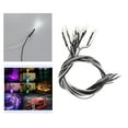 thumbnail image 1 of , 10 LEDs precableado, diodos , lámpara LED de 3mm, Bombilla para , juguetes manuales para Blanco Soledad Micro luces de paisaje, 1 of 10