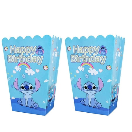 

db11 18pcs Lilo & Stitch Party Popcorn Boxes Lilo