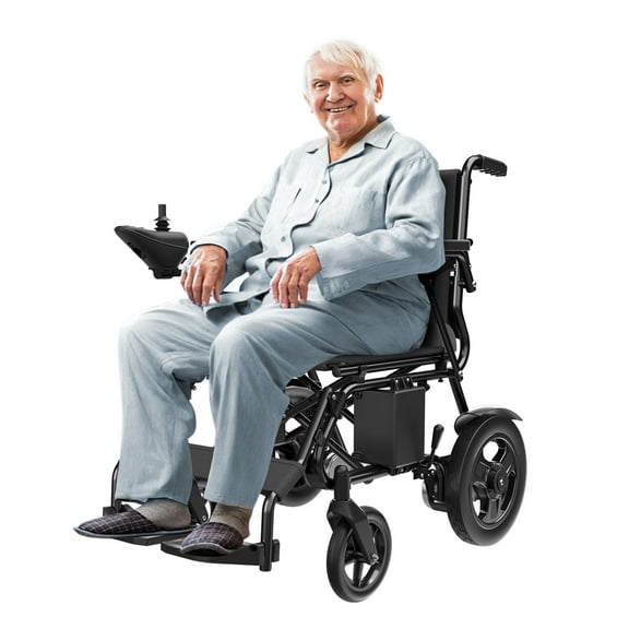COOLHUT Electric Wheelchair, 20 Miles Long-Range (350LBS) Lightweight Portable Electric Wheelchair for Adults, Smart Motorized Mobility Scooter with 360° Joystick, 8-Yeas Warranty