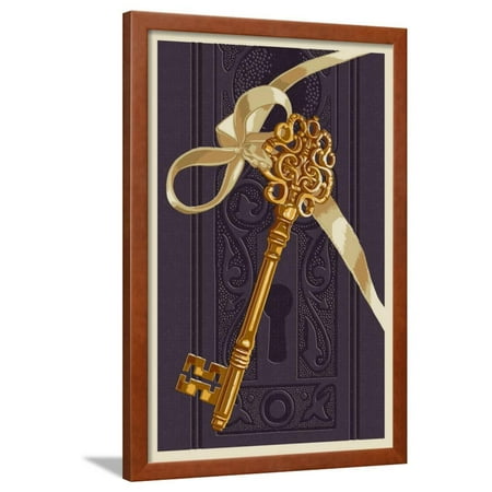 Skeleton Key  Framed Print Wall Art  By Lantern Press 