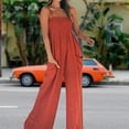 thumbnail image 2 of Combinaison Décontractée pour Femmes, Dos Nu, Taille Haute, Couleur Unie, Plage, 2 of 9