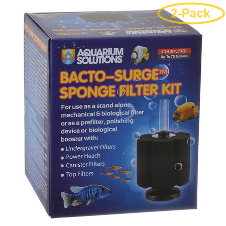 Hikari Aquarium Solutions Bacto-Surge Foam Filter Large - (Aquariums up to 75 Gallons) - Pack of (Best 75 Gallon Aquarium Filter)