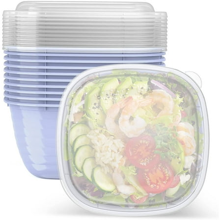 

Bowl Sets Prep1-Compartment Bowls With Custom Fit Lids Periwinkle