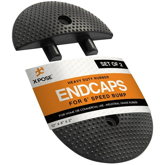 Speed Bump - Rubber Speed Hump Modular Interlocking Design - by Xpose Safety (Endcap)