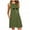 Army Green, variant on IROINNID Shift Dress For Women Round Neckline Fashion Pocket Night Dresses Prints Elastic Waist Sleeveless Dress