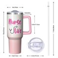 thumbnail image 2 of 40oz Nurse Themed Tumbler Cup, Double Wall Vacuum Insulated Keeps Drinks Hot/Cold, Great Nurse Gift for Coworkers, Best Friend, or Mentor, 2 of 5