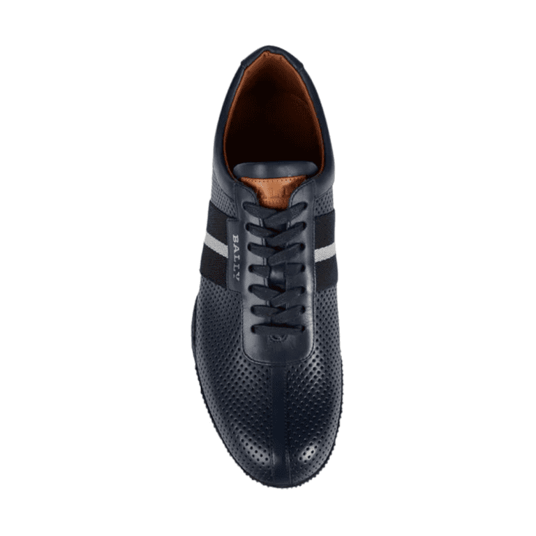 Bally Frenz Men s 6230484 Ink Perforated Leather Sneakers MSRP 535 NEW 13