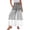 255#Gray, variant on Women's Bohemian Print Wide Leg Pants High Waisted Ties Ruffle Hem Flowy Beach Palazzo Trousers Pink XL