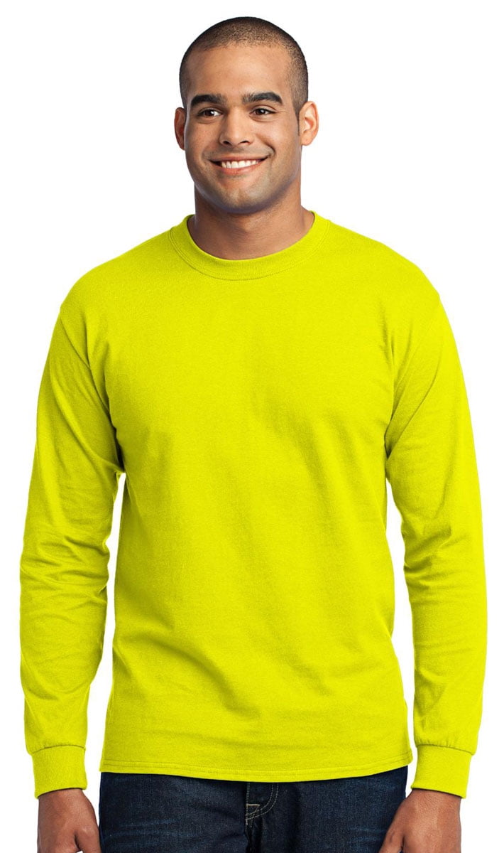 Port & Company Mens Big And Tall Shrink Resistant T-Shirt, Safety Green ...