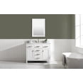thumbnail image 3 of Valentino 42" Single Sink Bathroom Vanity in White with Carrara Marble top and Sink, 3 of 11