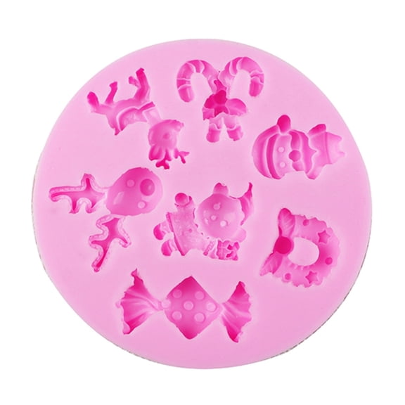 Christmas Santa Silicone Molds Baking Tool Fondant Cake Decorating Molds for Making Chocolate, Candy, Candle, Soap