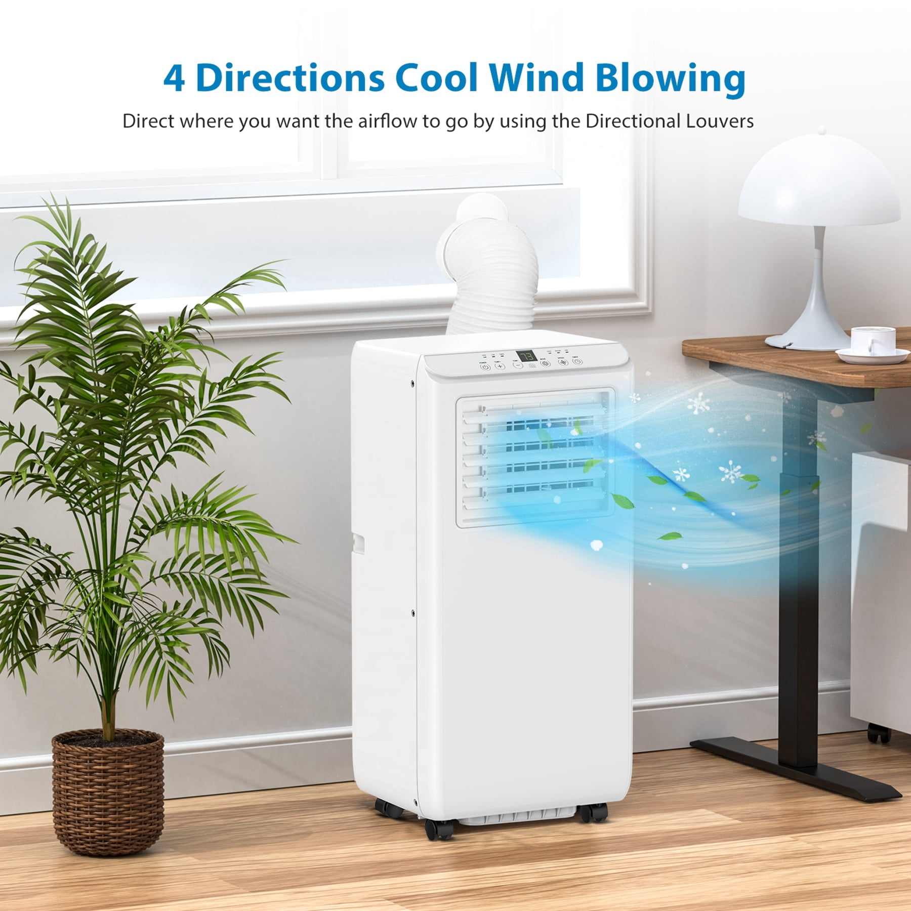 Aoile Portable AC Unit 8000BTU ASHRAE 3-In-1 Portable Air Conditioner Cools Rooms up to 350 Sq.Ft