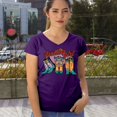 thumbnail image 4 of Dazzling Girl Women's V-Neck T-shirt Blessed and Lucky Cowgirl Cute South Vintage Retro American Heritage Tradition Tee, 4 of 7