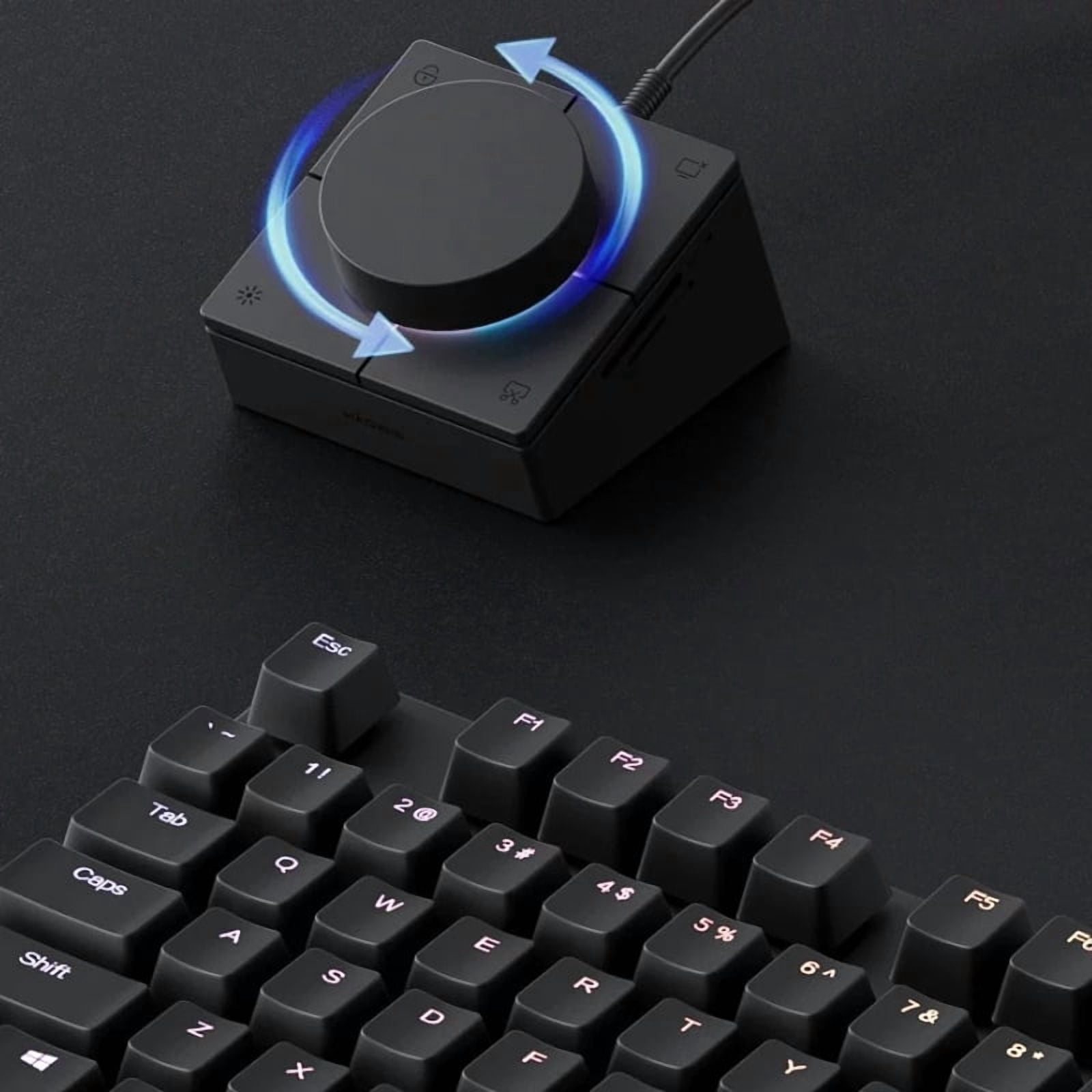 Hagibis Docking Station with Knob and Shortcut Keys, USB C Hub Multimedia Controller ForMac Thunderbolt