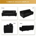 thumbnail image 6 of Wiilayok 72.8" Cloud Sofa Couch,Comfy Loveseat Sofa with 2 Pillows,Deep Seat,Upholstered Teddy 2 Seater Sofa Couch for Living Room Apartment,Black, 6 of 9