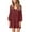 1# Red cheap stuff under 5 dollars, variant on Shift Dress For Women Long Sleeve Ruffle Hem Tunic Dresses 2023 Fall Casual Loose V Neck Short Mini Swing Dresses