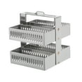 thumbnail image 4 of Glass Slides Rack Stainless Staining Rack 30 Positions Microscope Slides Holder, 4 of 9