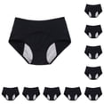 thumbnail image 1 of Minnieouse Calzoncillos de diseño Simple para mujer, ropa interior reutilizable lavable para niñas, bragas Chinlon transpirables, ropa interior Negro SG 10Conjunto, 1 of 6