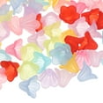 thumbnail image 3 of Luxshiny 200Pcs Acrylic Flower Bead Caps Assorted Color Frosted Finish Fivepetal Spacer Beads for Craft Jewelry Making, 3 of 6