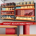 thumbnail image 5 of AUHUP 4-Tier Garage Storage Shelves 3000LBS Heavy Duty Metal Shelving 48" W Shelving Unit for Warehouse,Basement Industrial,Home Utility Rack Shelf,48"W x 24"D x 70"H,Black&Orange, 5 of 10