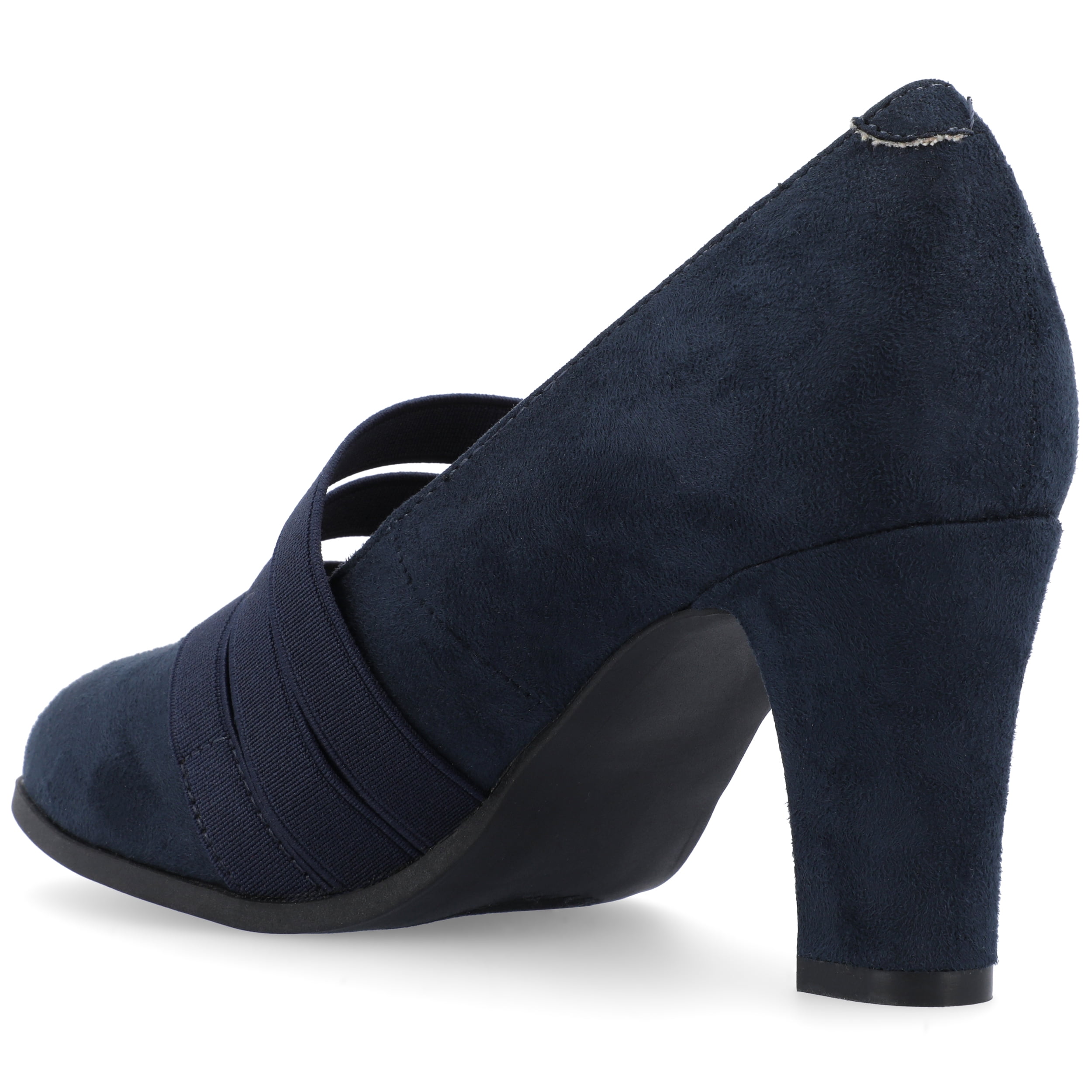 Journee Womens Loren Comfort Insole Round Toe Mid Block Heel Pumps, Widths Available